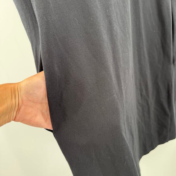 EILEEN FISHER Tee Dress Size Small Pockets Black NEW Short Sleeve Stretch Basic - Picture 4 of 7
